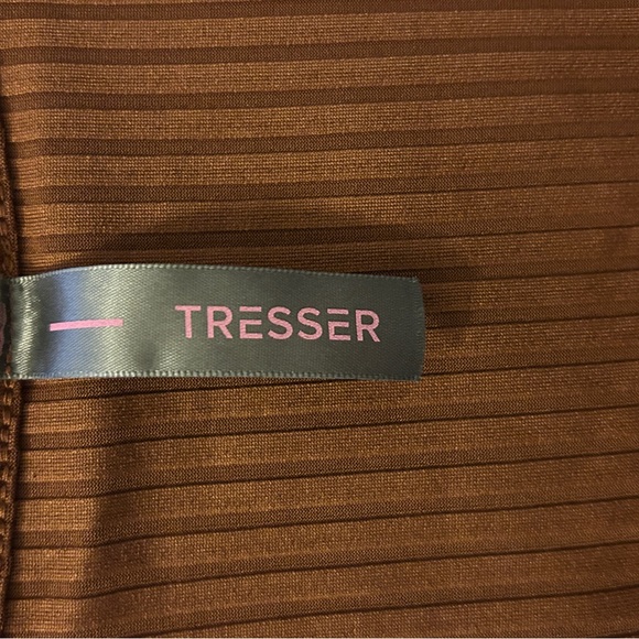 Women's Brown Ribbed Top - Picture 3 of 3